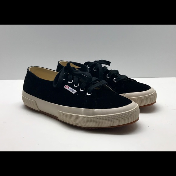 superga velvet lace up sneakers